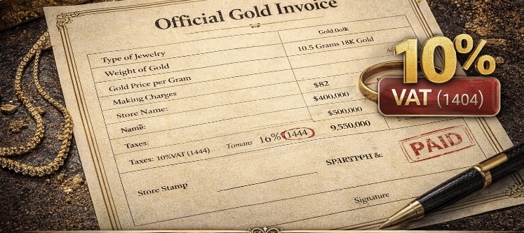 مالیات طلا چگونه محاسبه می‌شود؟ (با نرخ جدید ۱۰٪ در سال ۱۴۰۴)